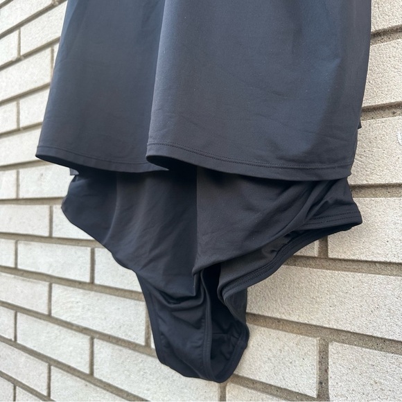 Lands’ End Women's Chlorine Resistant V Neck One Piece Fauxkini Swimsuit - Picture 5 of 11